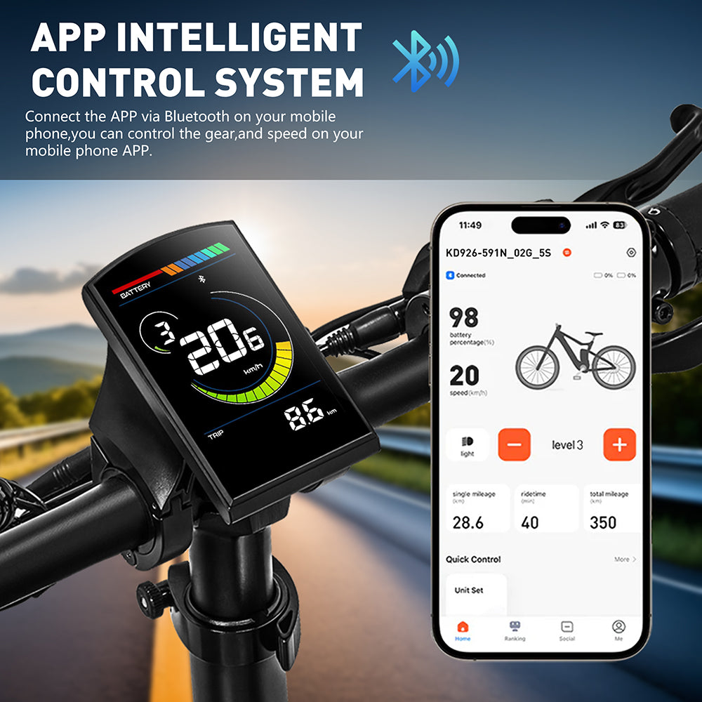 intelligent display e bike 926 Intelligent colour LCD display for e-bikes