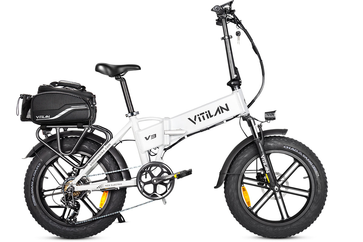 V3 Folding Fat Tire Electric Bike Vitilan Ebike