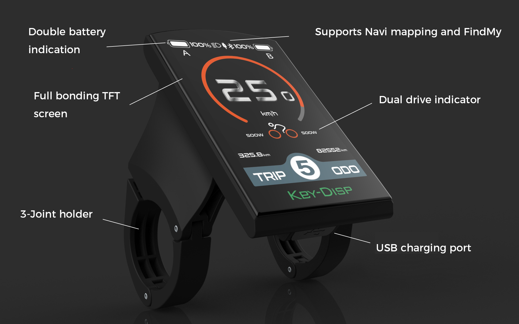 986 Intelligent colour TFT display for e-bikes