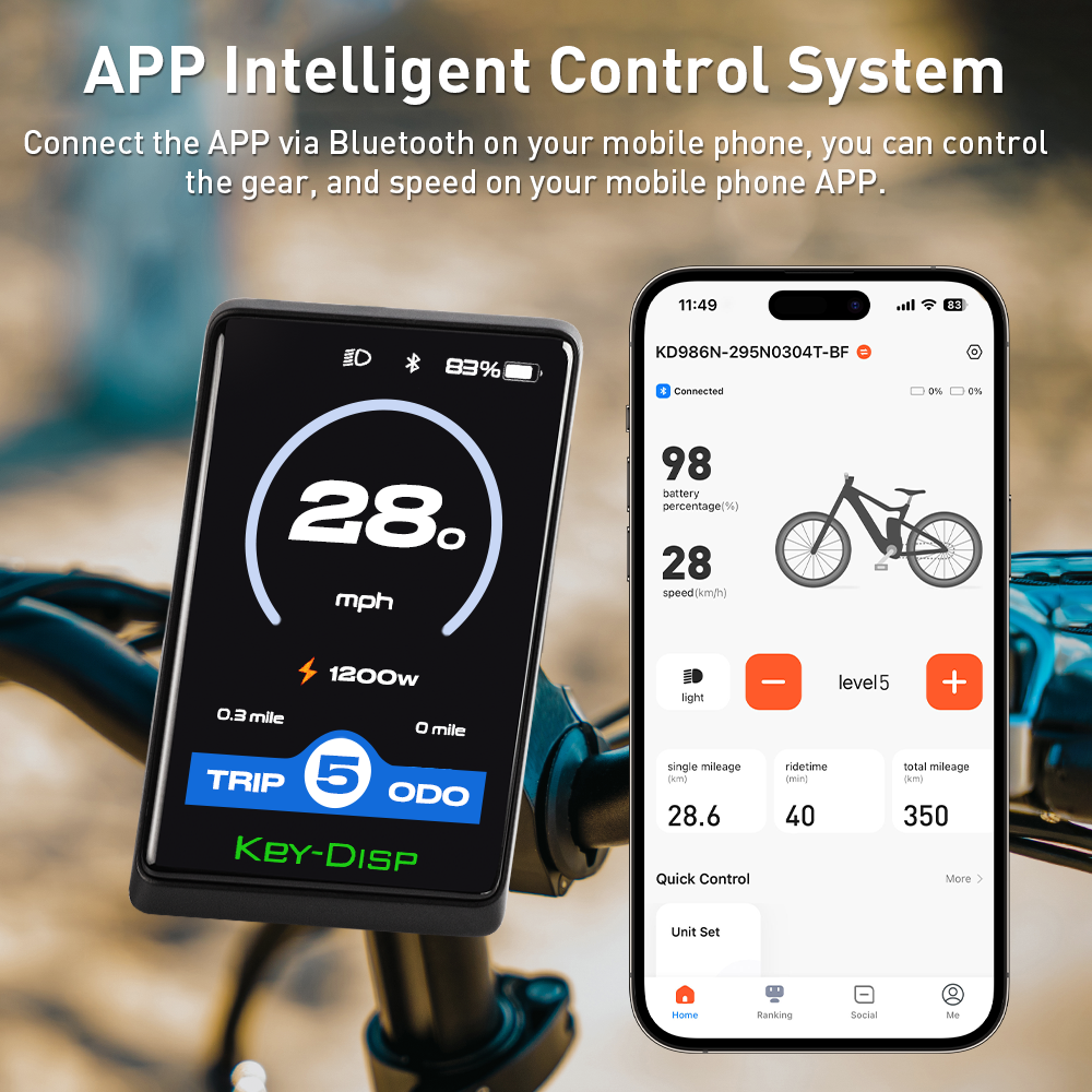 display e-bike valt uit 986 Intelligent colour TFT display for e-bikes