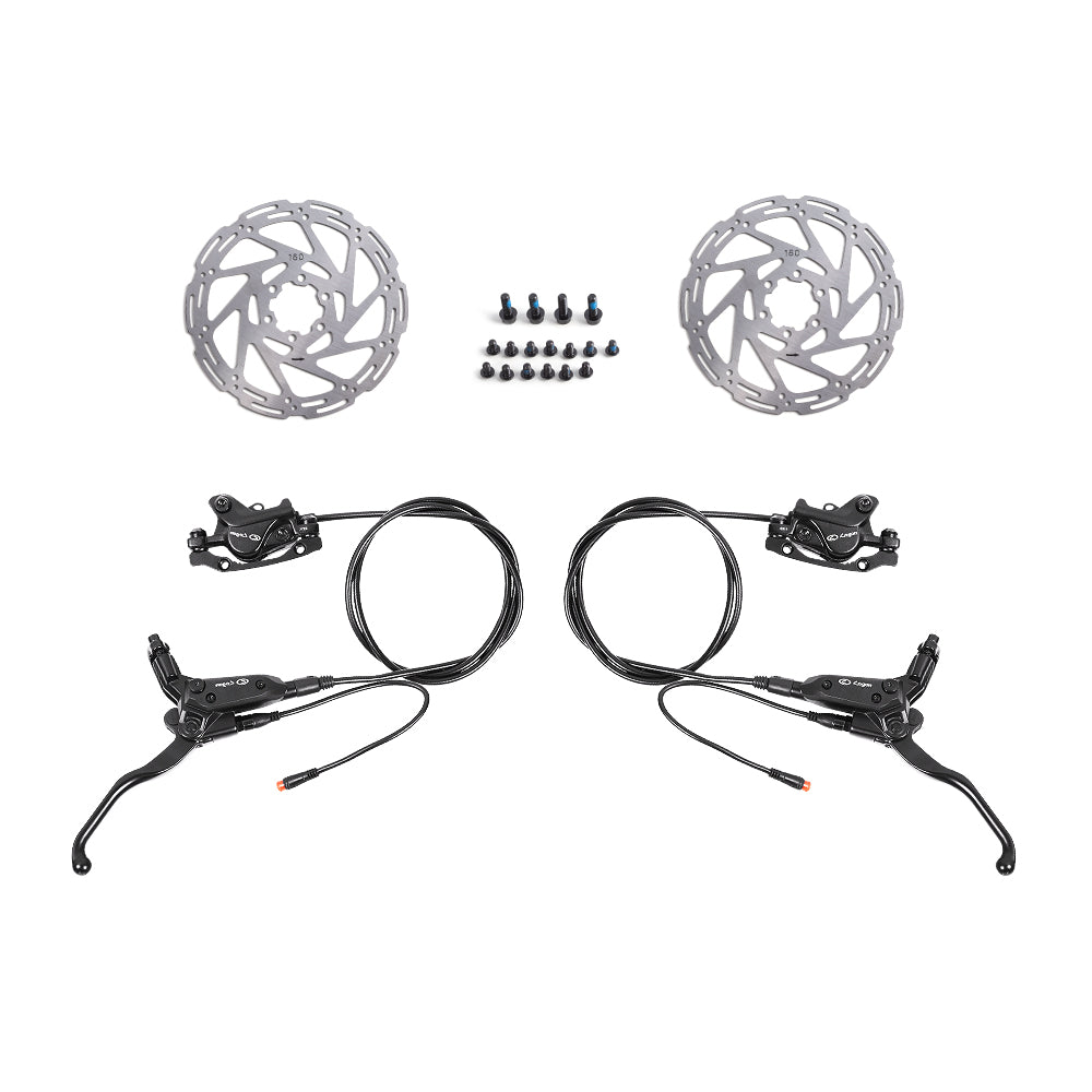 Logan Bike Disc Brake Kit, Aluminum Front and Rear Caliper, Full Aluminum Alloy Bicycle Brake Lever, 160/180mm Rotor