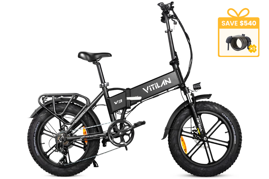 V3 2.0 Folding Fat Tires Adult All Terrain Electric Bike