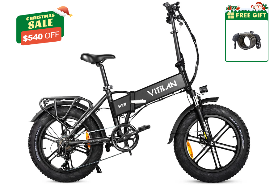 V3 2.0 Folding Fat Tires Adult All Terrain Electric Bike