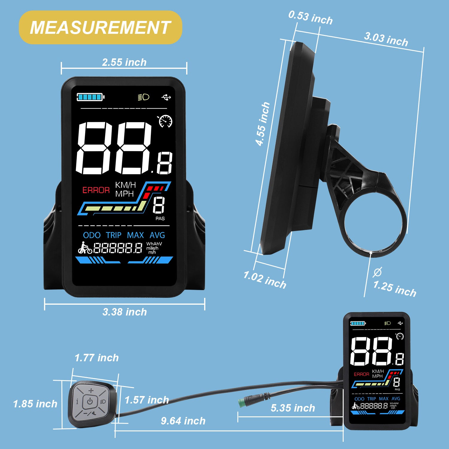 Applicable to V3 USB Charging Colorful Display