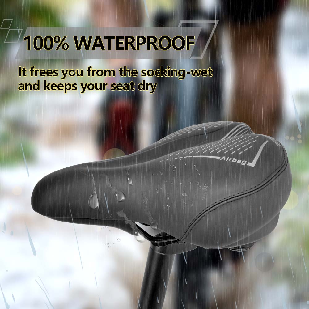High Resilience Soft Inflatable Bicycle Cushion, Waterproof Bicycle Seat